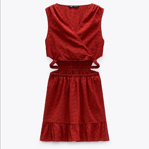 ZARA BLOGGER FAVORITE OPENWORK EMBROIDERED DRESS\ - Picture 11 of 13